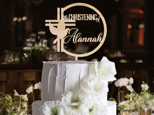 Cross Christening Cake Topper Irish Made