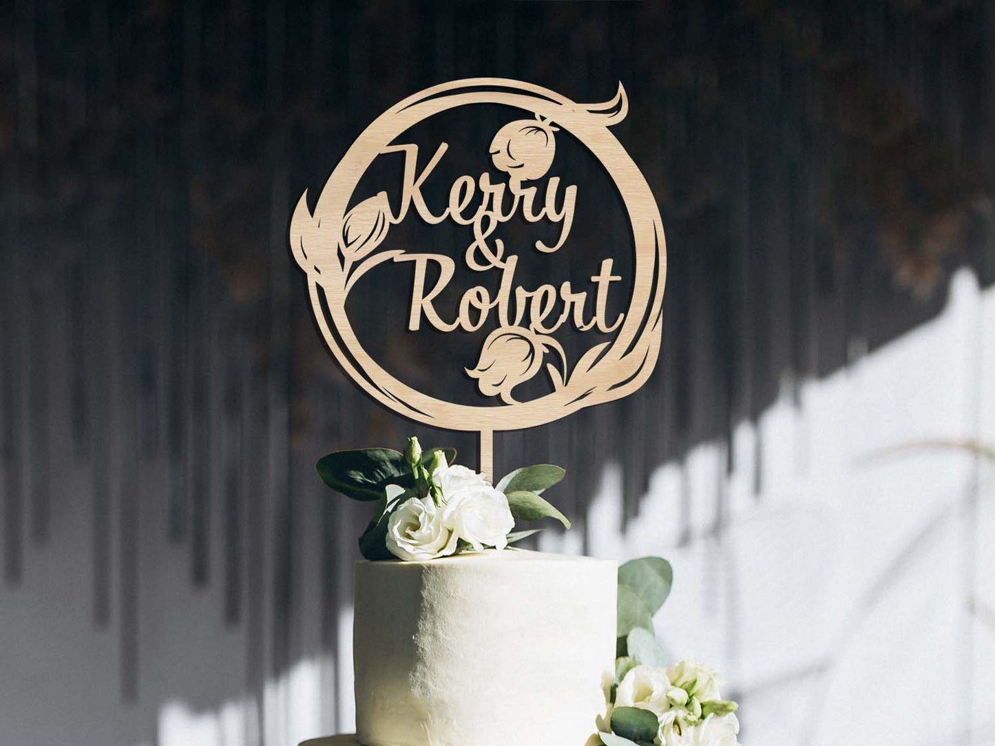 Flowers Wedding Cake Topper