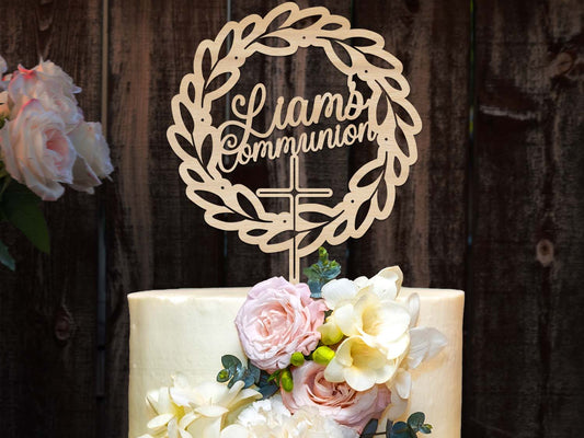 Communion Personalised Name Cake Topper Ireland