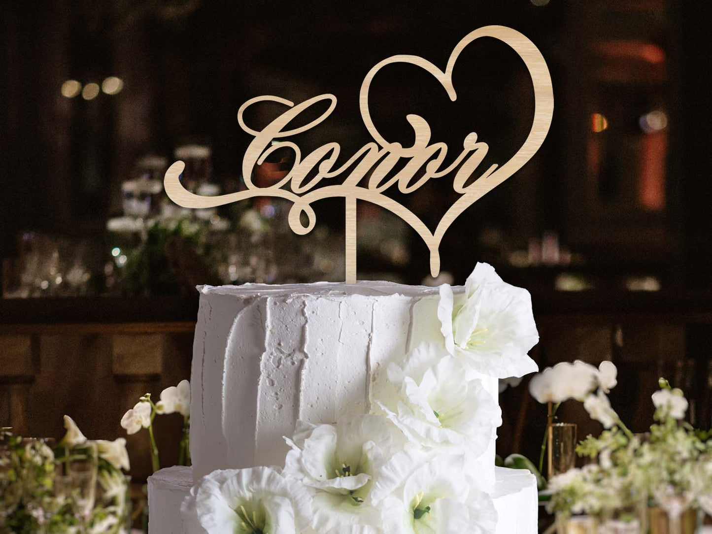 Personalised Heart Cake Topper