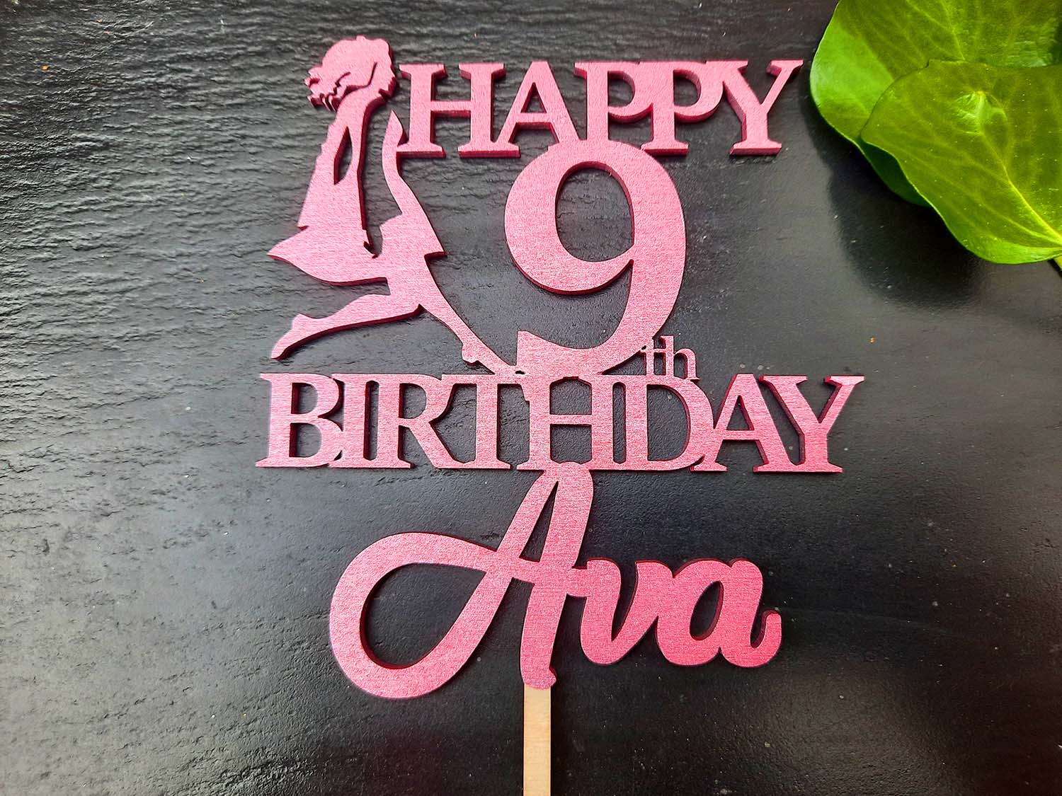 Dancing Girl - Wooden Birthday Cake Topper - PG Factory