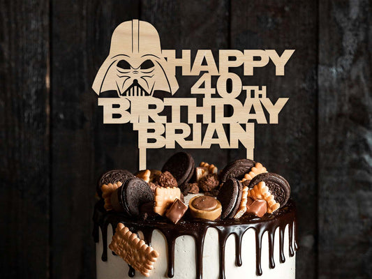 Darth Vader Star Wars Birthday Cake Topper