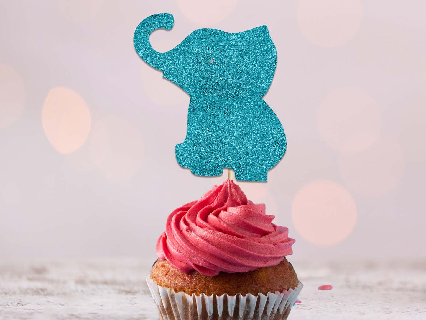 Elephant Cupcake Topper Baby Cupcake Topper Ireland