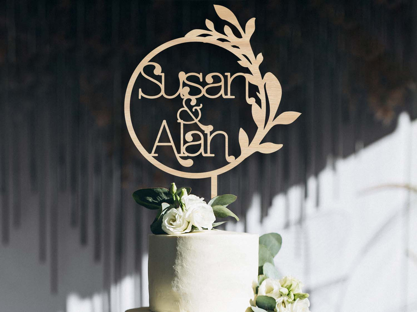 Field Flowers Wedding Cake Topper