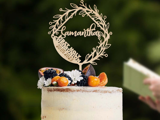 First Communion Cake Topper with date