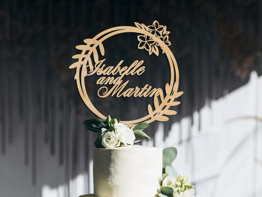 Floral Wedding Cake Topper