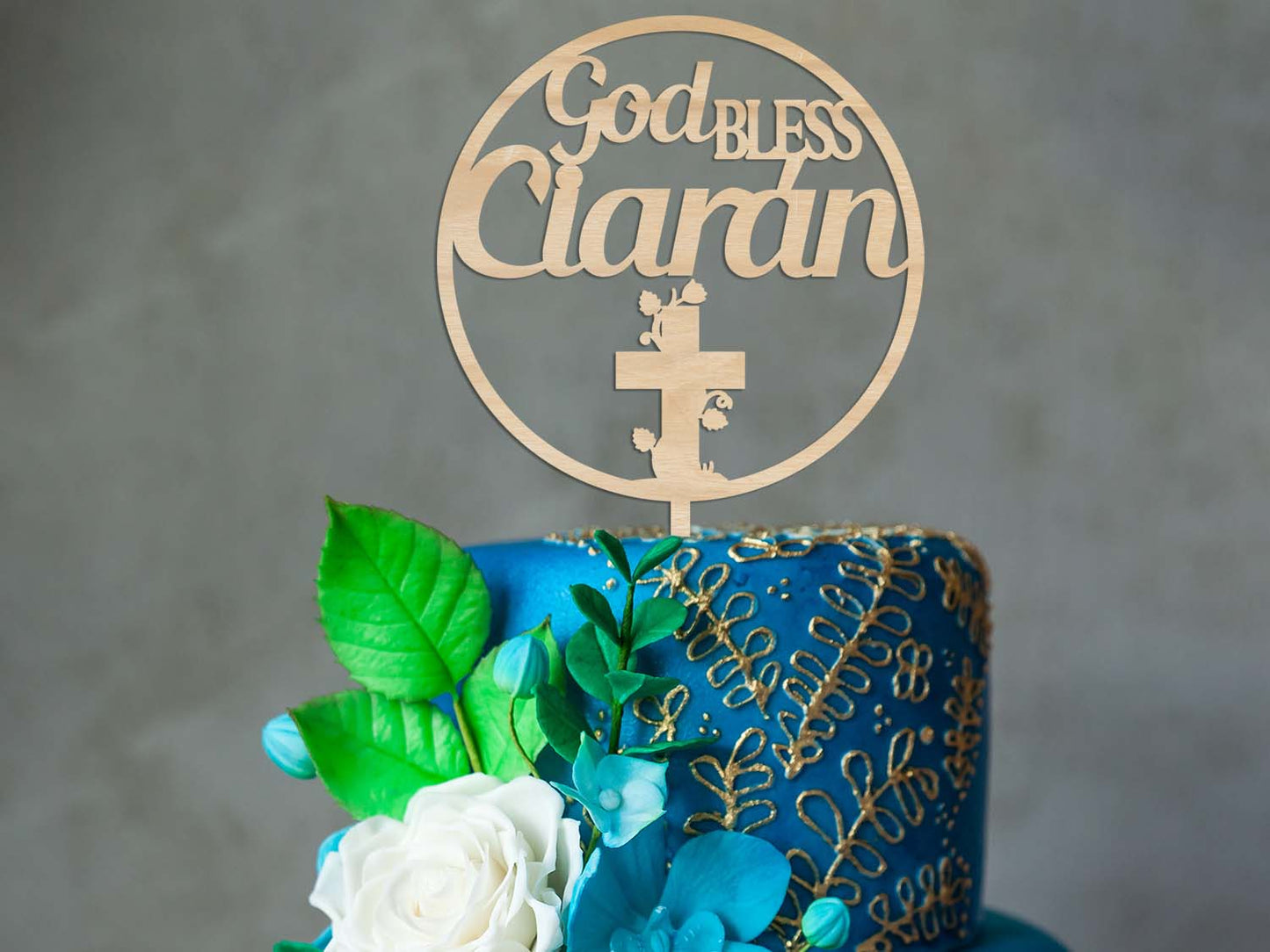 God Bless Personalised Cake Topper Ireland