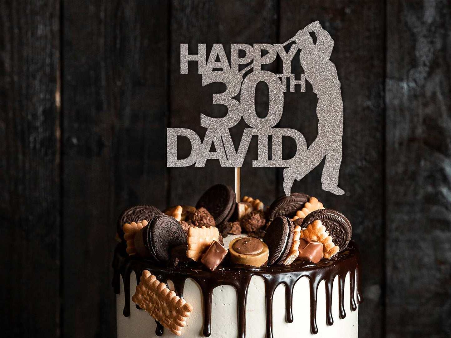 Golfer Birthday Cake Topper