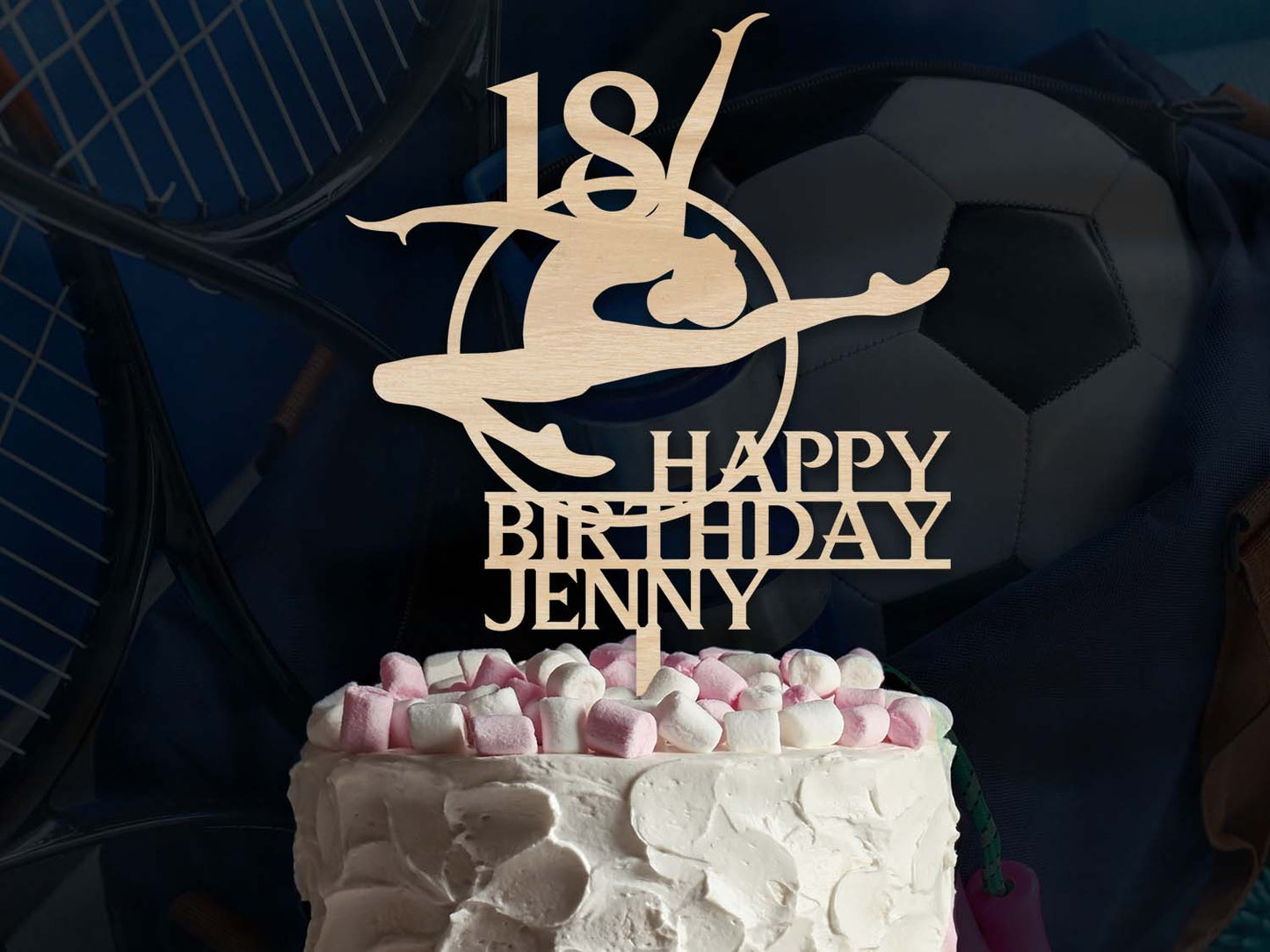 Personalised Gymnastic Birthday Cake Topper Ireland Dublin