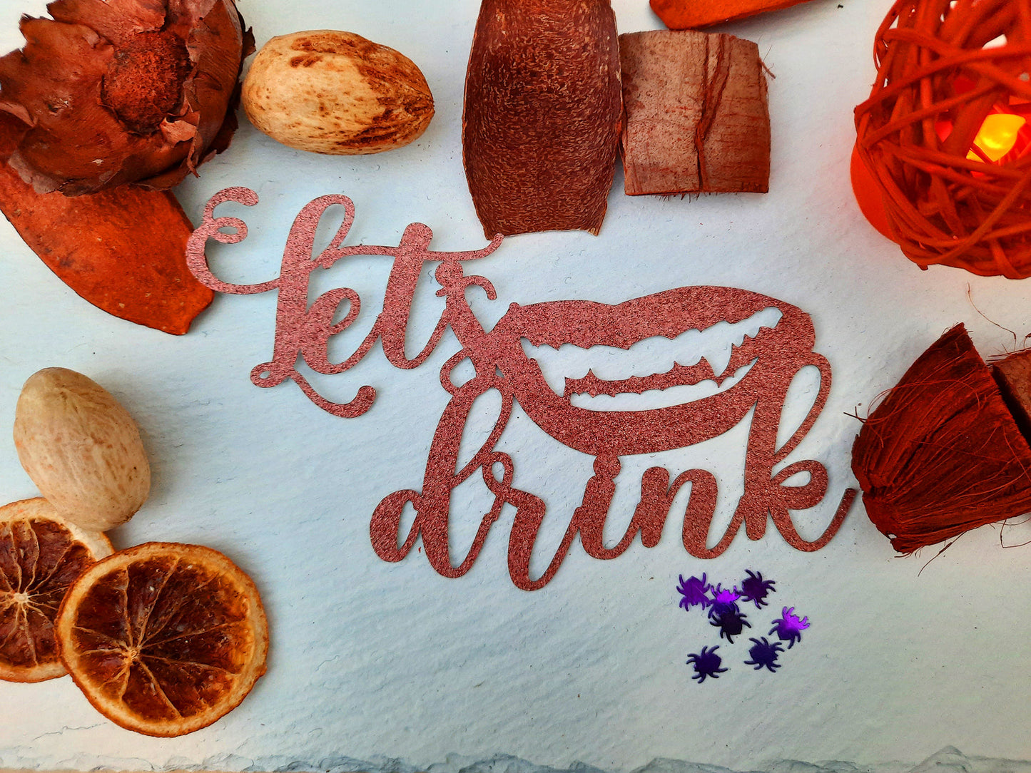 Lets Drink Vampire Halloween Cake Topper - PG Factory