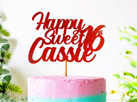 Happy Sweet 16th - Happy Birthday Cake Topper - PG Factory