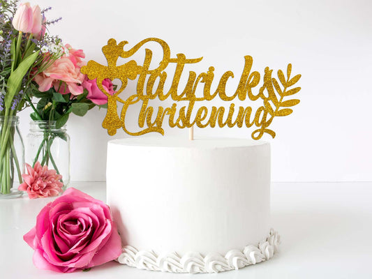 Heart Cross Christening Cake Topper Dublin