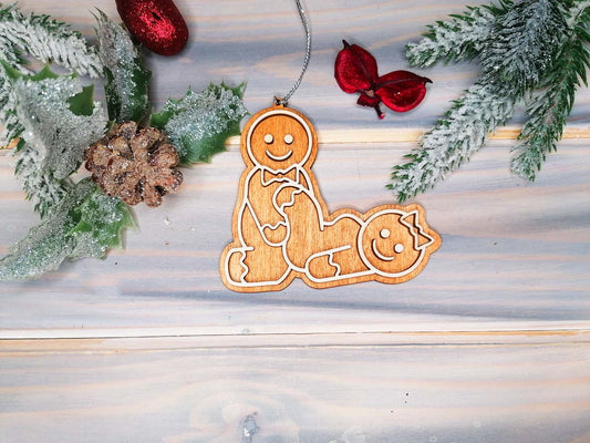 Sexy and Naughty Wooden made Christmas Decoration