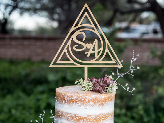 Initials Art Wedding Cake Topper Ireland Dublin