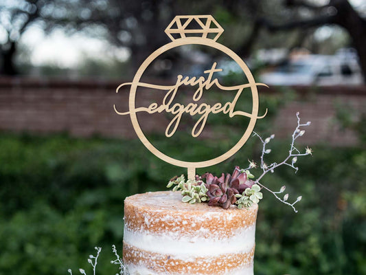 Just Engaged Cake Topper Ireland Personalised Cake Toppers