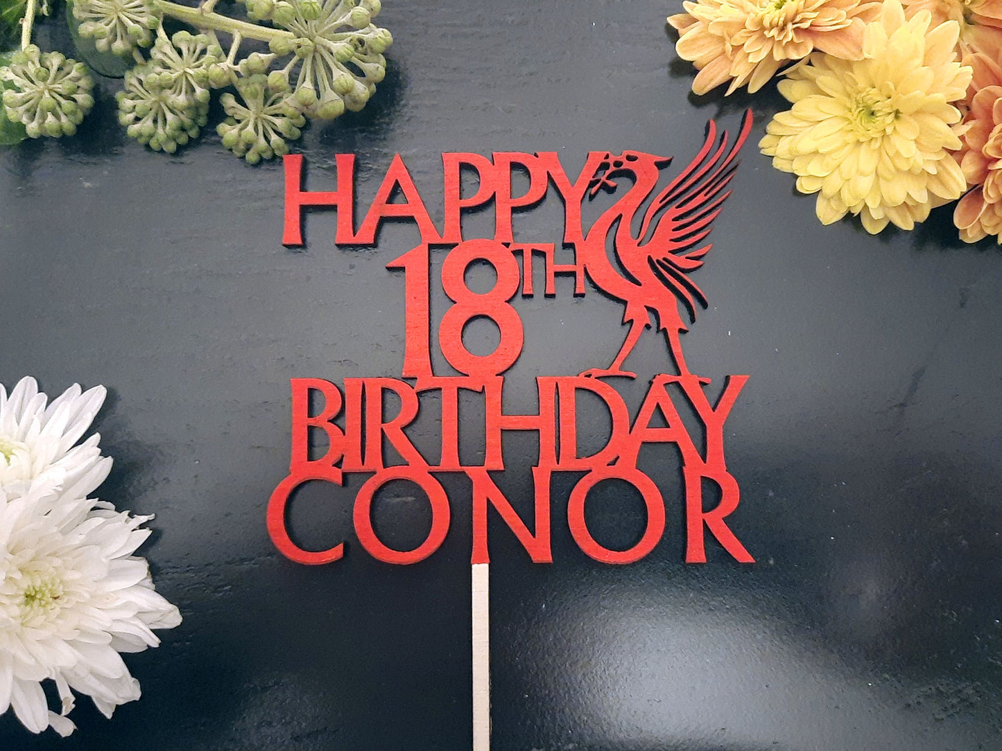Liverpool Fan Custom Age Name Birthday Topper