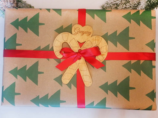 Candy Cane Christmas Gift Tag