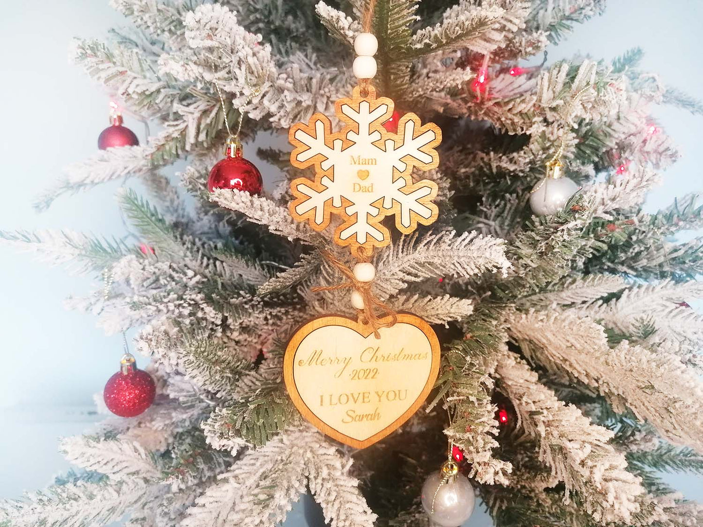 Personalised Christmas Tree Decoration Gift for Family Mum Dad Friend Company