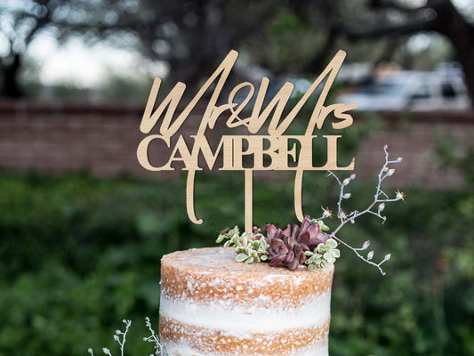 Mr Mrs Surname Wedding Cake Topper Sign Ireland Dublin