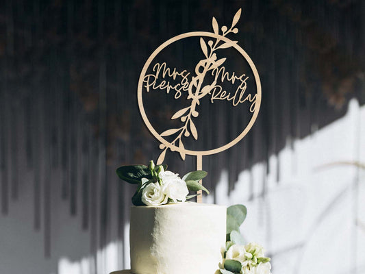 Mrs and Mrs Wedding Cake Topper Ireland