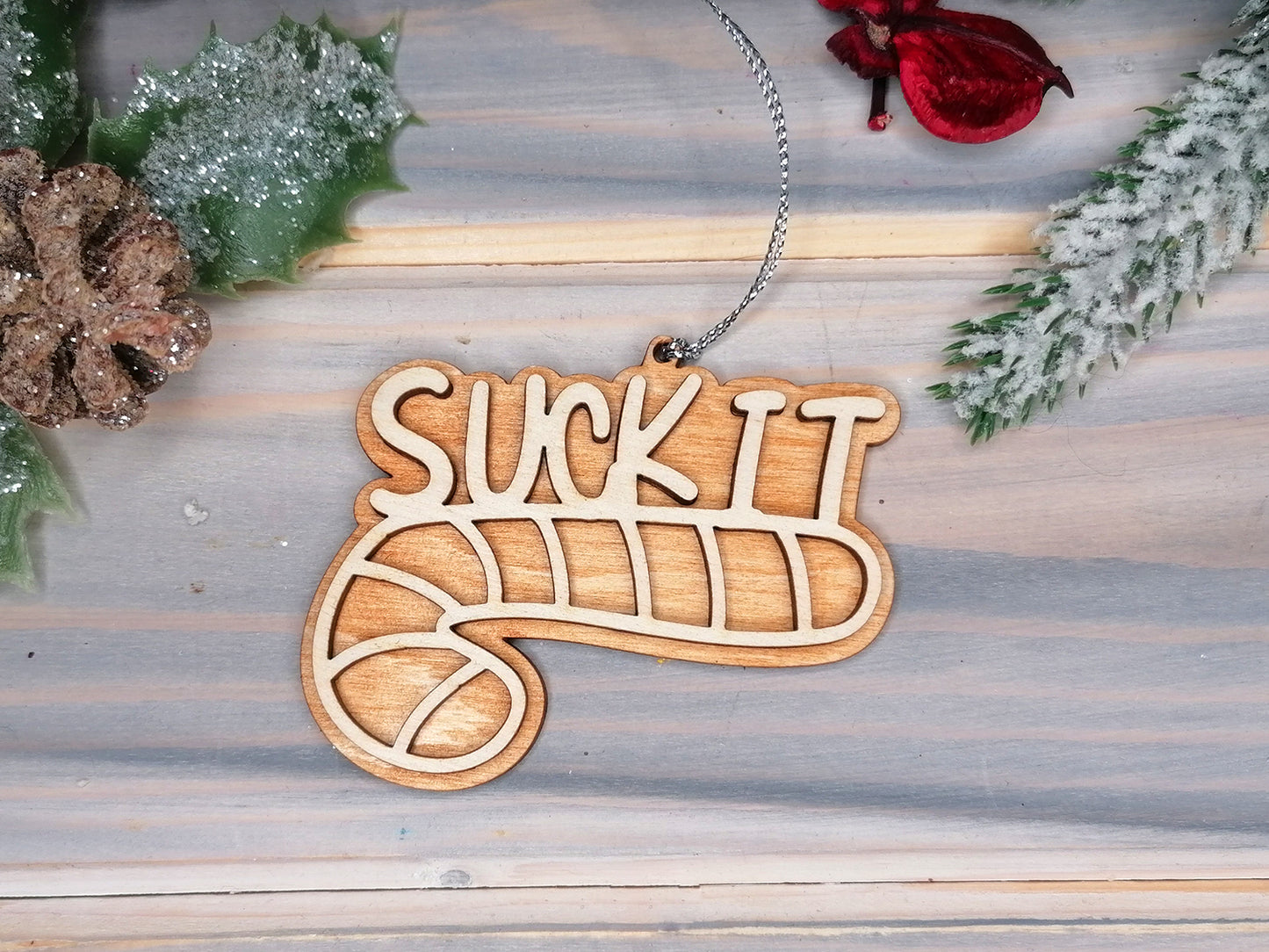Suck it Naughty Funny Christmas Decoration