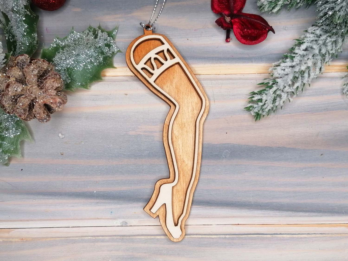 Sexy Leg Naughty List Funny Christmas Decoration