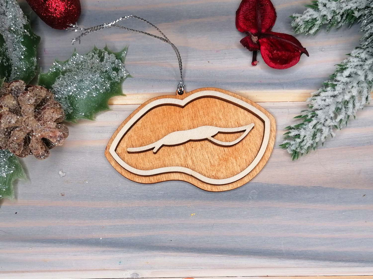 Sexy Lips Naughty Christmas Decoration