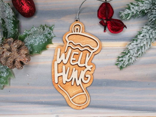Well Hung Naughty Christmas Decoration