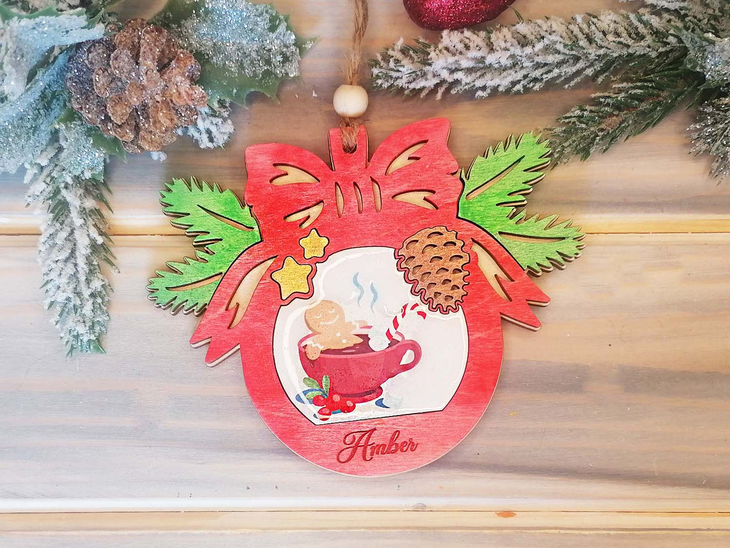 Personalised Christmas Tree Bauble Gingerbread Man