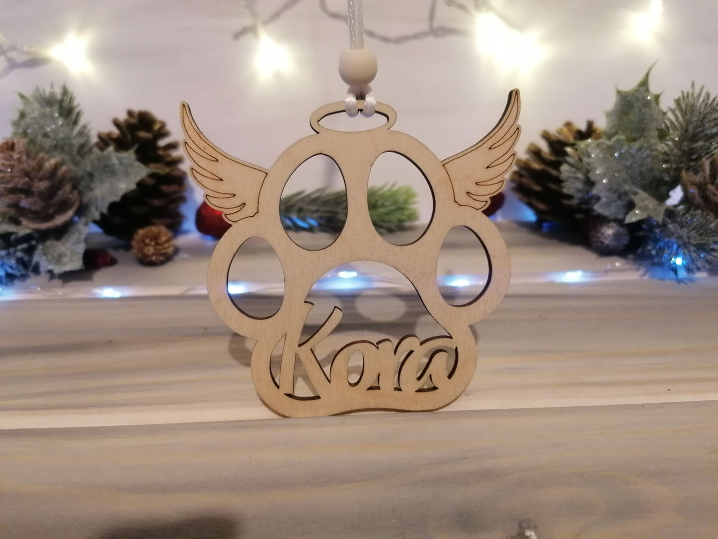 Personalised Dog Angel Paw Christmas Decoration ver2 - PG Factory