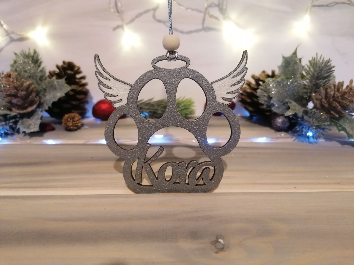 Personalised Dog Angel Paw Christmas Decoration ver2 - PG Factory