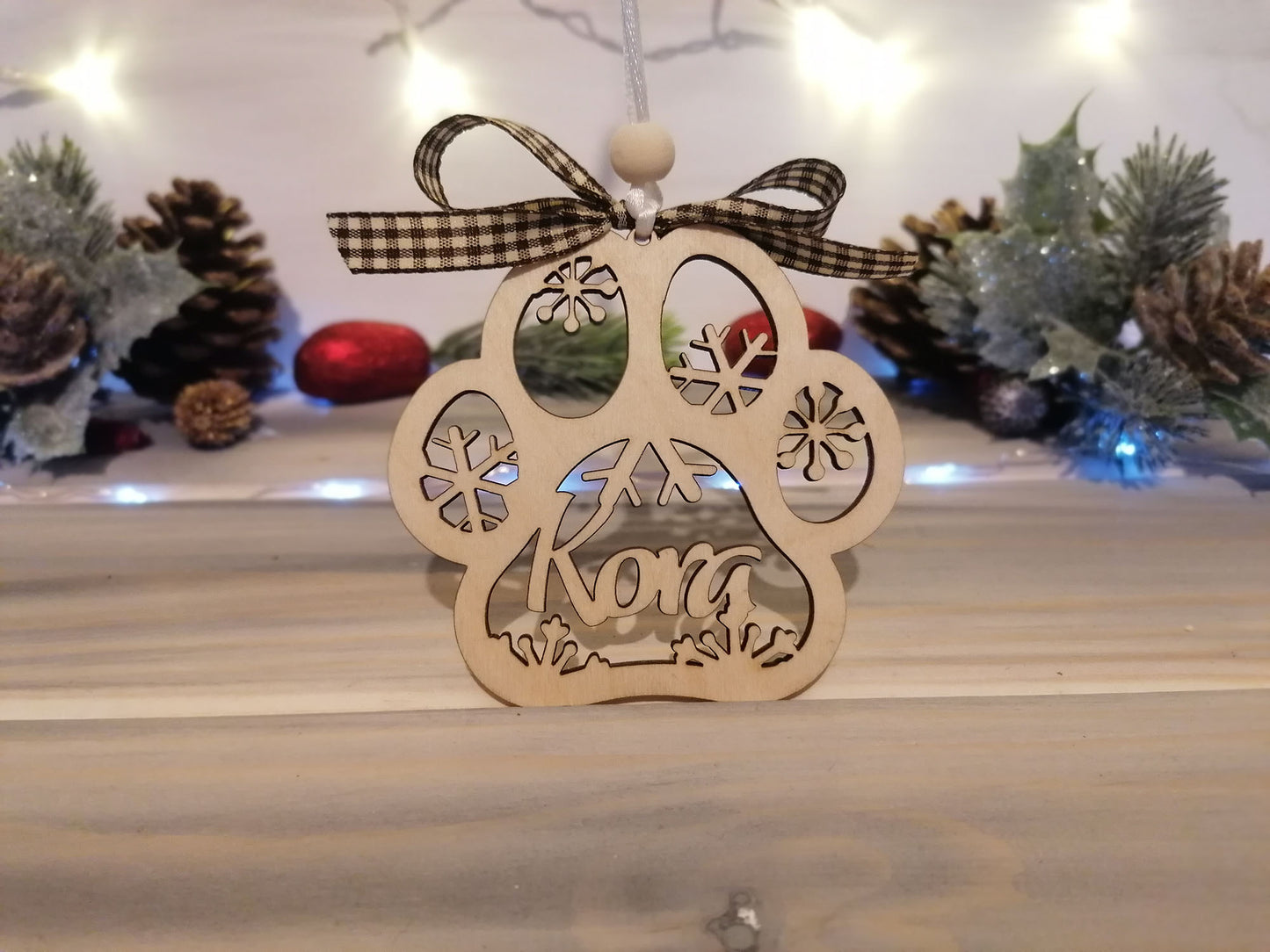 Personalised Dog Paw Christmas Decoration - PG Factory