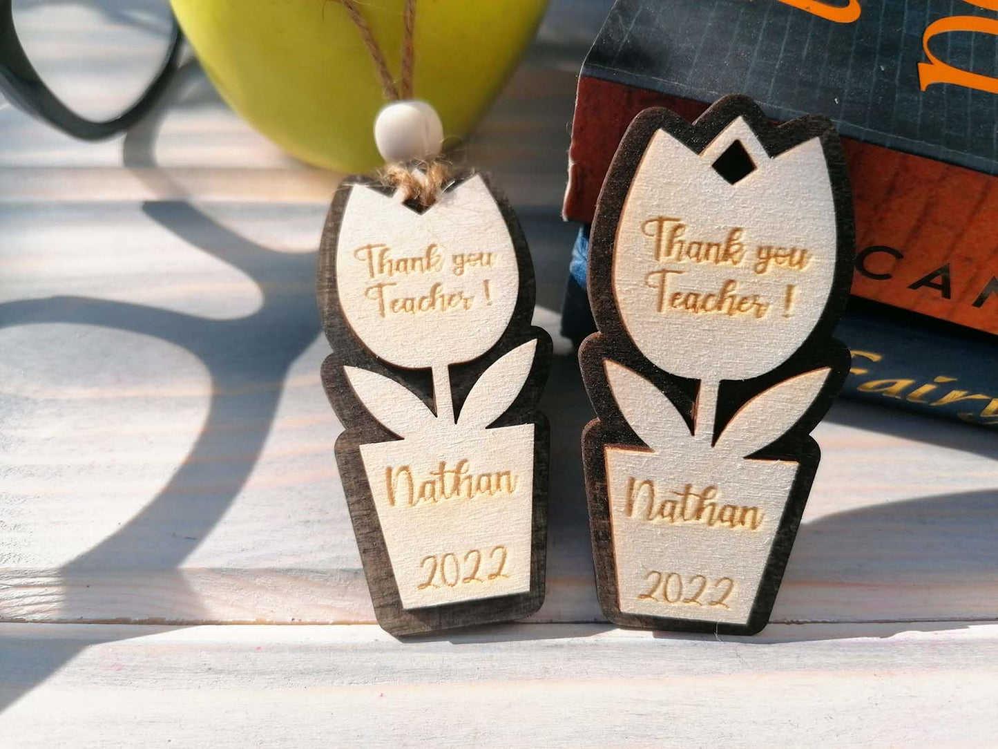 Personalised Gift for Teacher Flowers with name