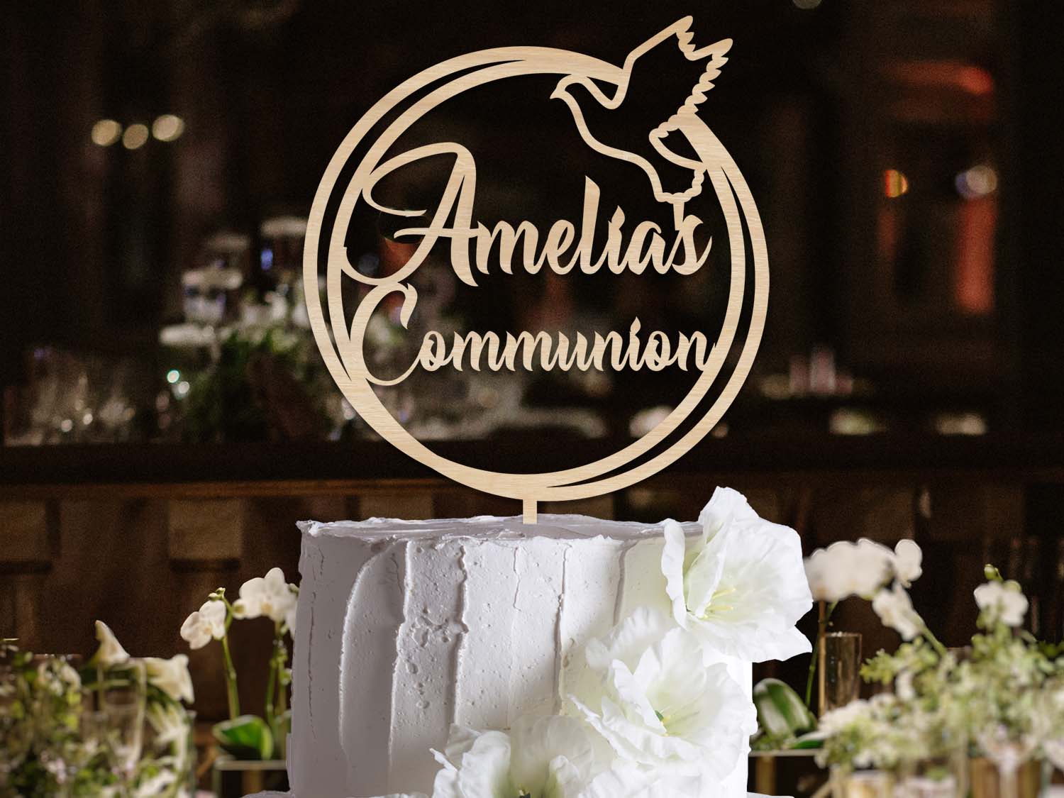 Personalised Name First Communion Cake Topper