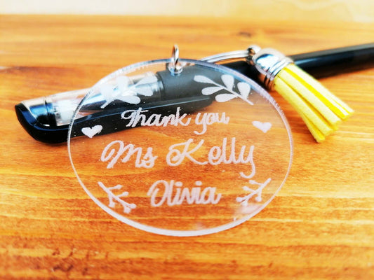 Teacher Appreciation Gift Keyring with Tassel