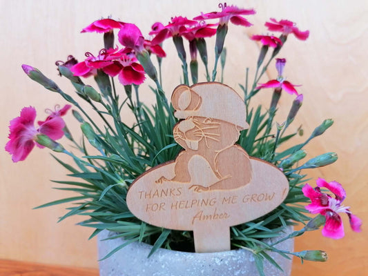 Thank You for Helping Me Grow Plant Flower Marker
