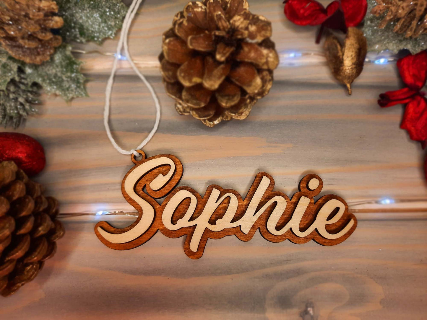 Christmas Stocking Names - Wooden Made - Personalised - PG Factory