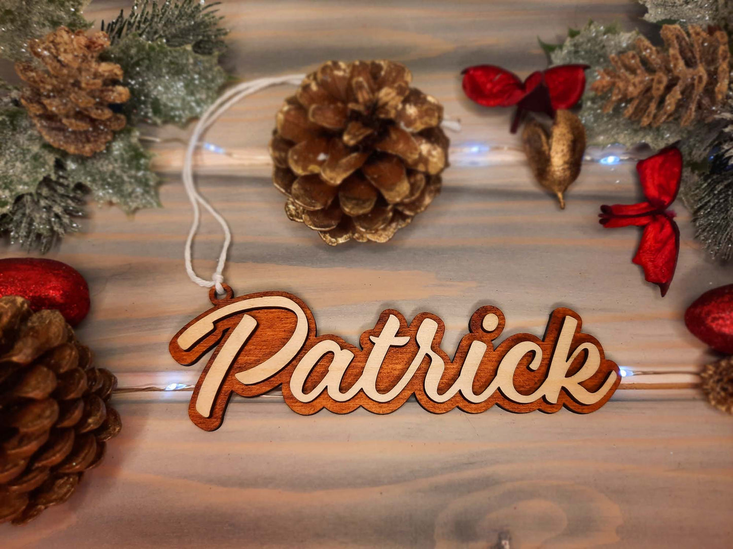Christmas Stocking Names - Wooden Made - Personalised - PG Factory