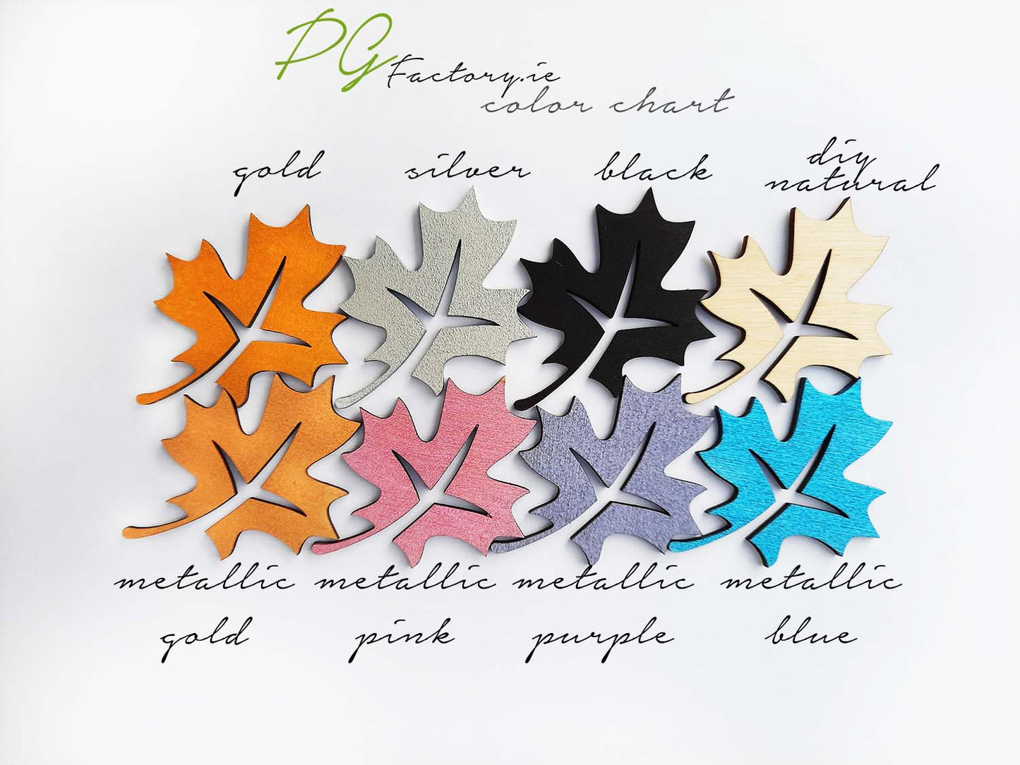 Wood color chart PGFactory.ie