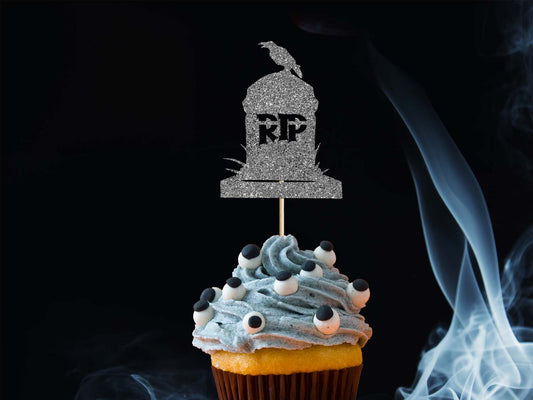 RIP Grave Halloween Cupcake Topper Party Supplies Ireland