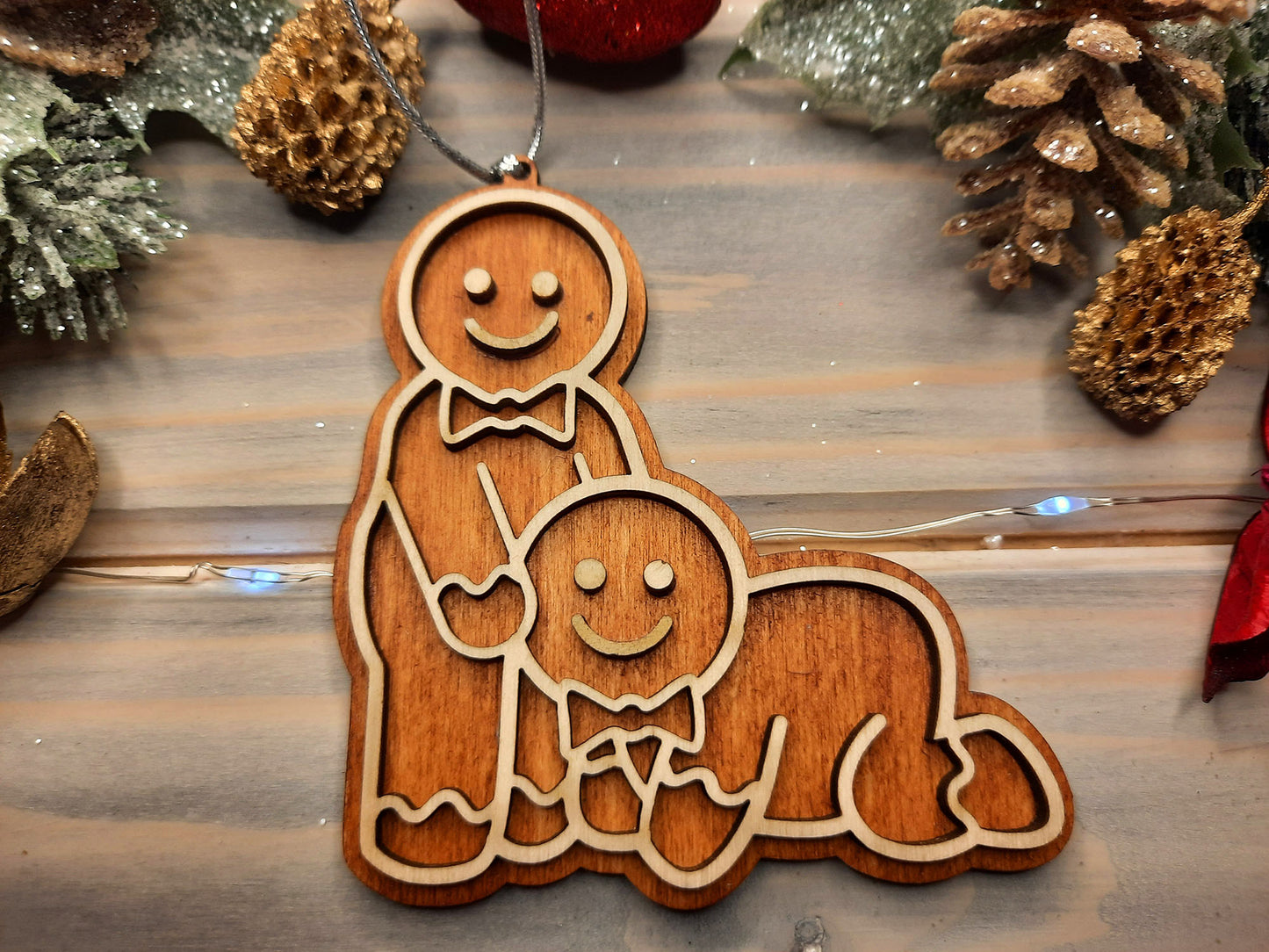 Pack of 10 Same Sex Gingerbreads - Christmas Decoration verG - PG Factory
