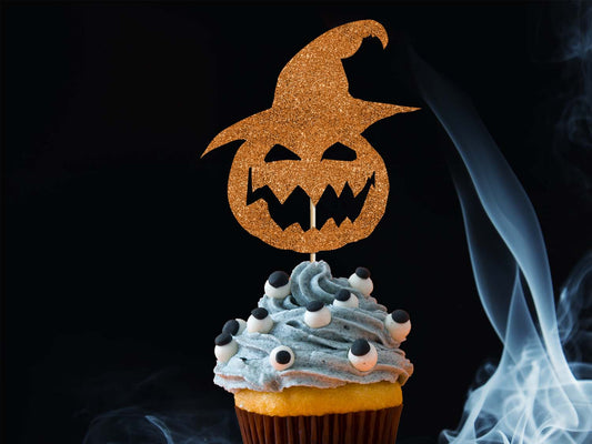 Pumpkin With Hat Halloween Cupcake Topper Party Supplies Ireland