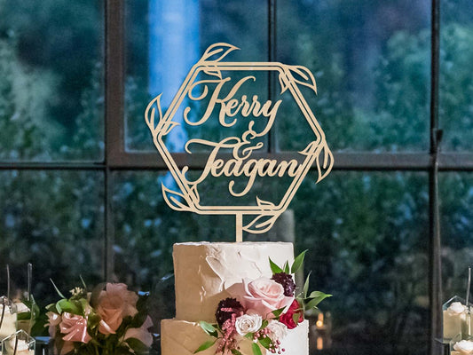 Leaves Wedding Cake Topper