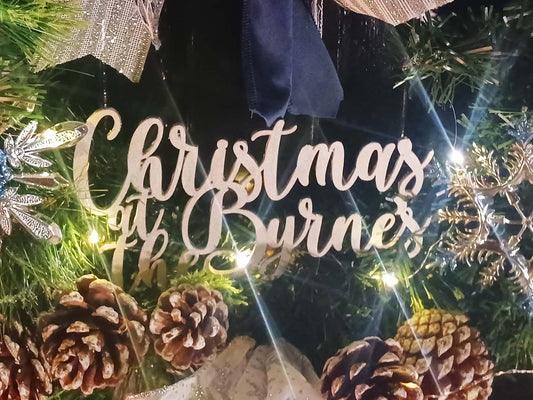 Personalised Sign for Christmas Wreath Ireland