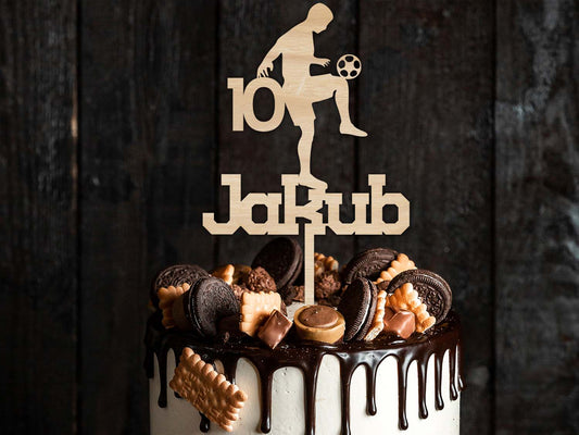 Footballer Birthday Cake Topper