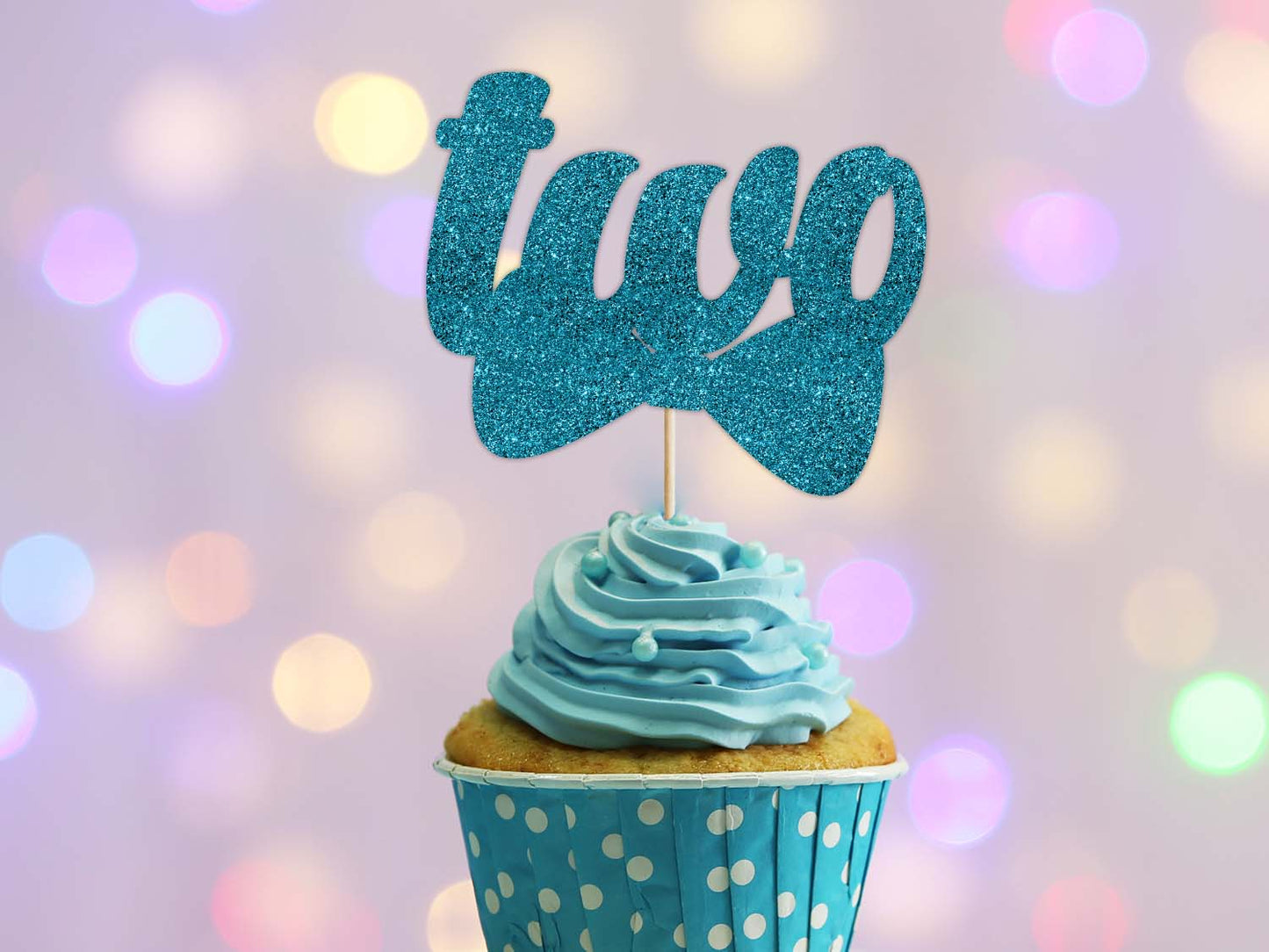Two Cupcake Topper. 12 pieces. Second Birthday Party Decoration Ireland