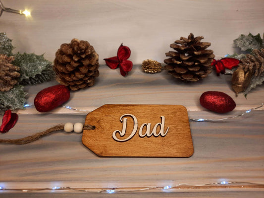 Wooden Tags for Christmas Gifts - Custom name - ver2 - PG Factory