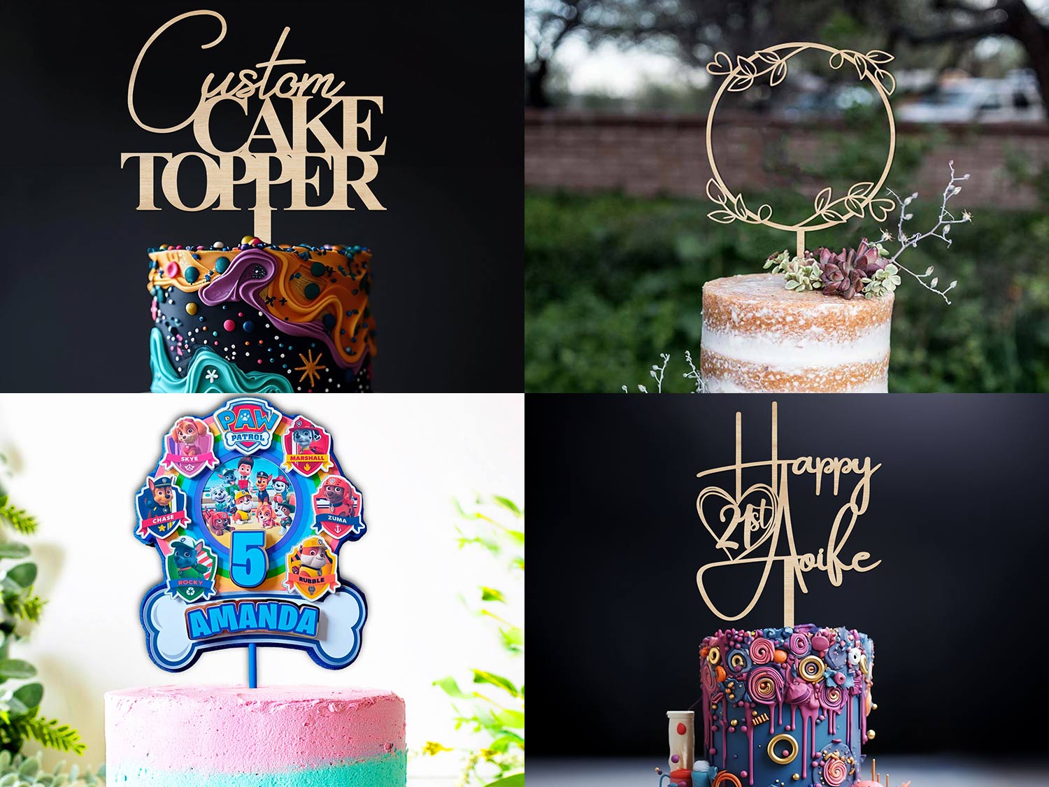 Fully Personalised Cake Toppers