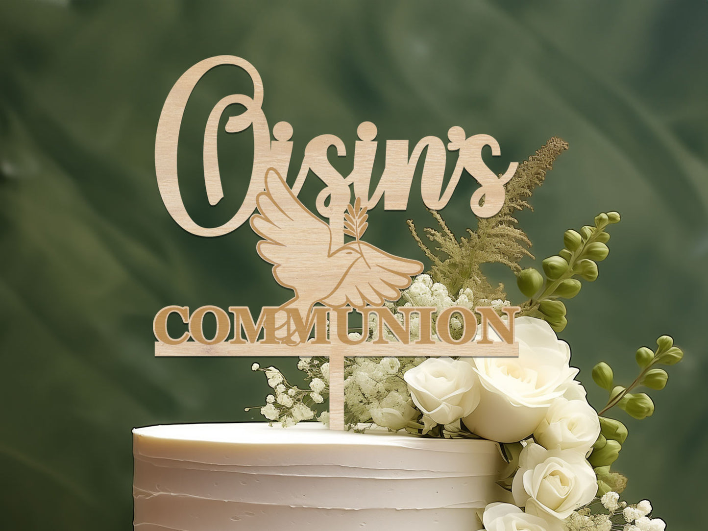 Communion Cake Sign, Personalised Communion Topper Ireland Dublin