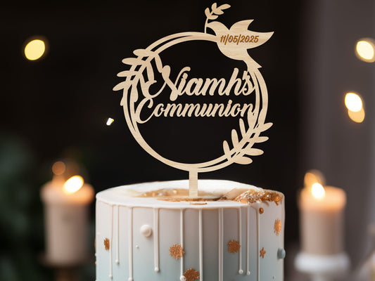 Personalised Communion Day Cake Topper